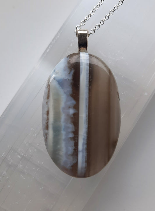Blue Opal Pendant Necklace
