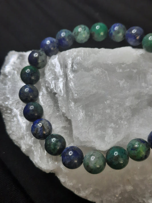 Azurite and Malachite Crystal Bracelet